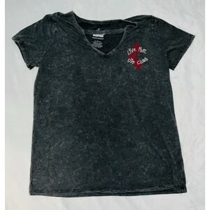 Torrid Suicide Squad DC Comics Harley Quinn‎ Women's Distressed Shirt, Gray